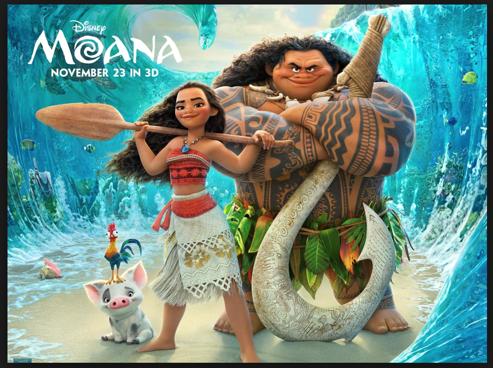 Moana y Maui, los personajes principales del film de Disney.
