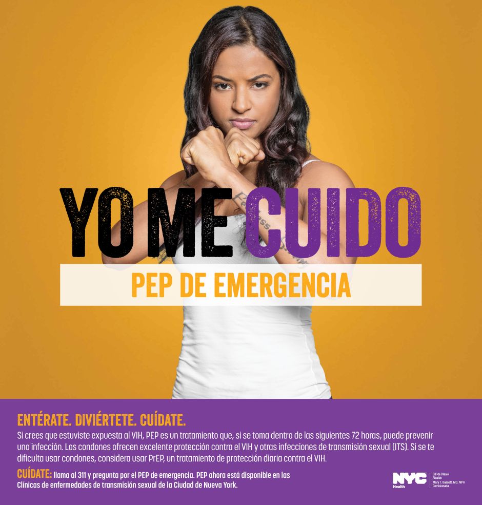 Anuncio en español que forma parte de la nueva campaña del Departamento de Salud de Nueva York "Stay Sure".