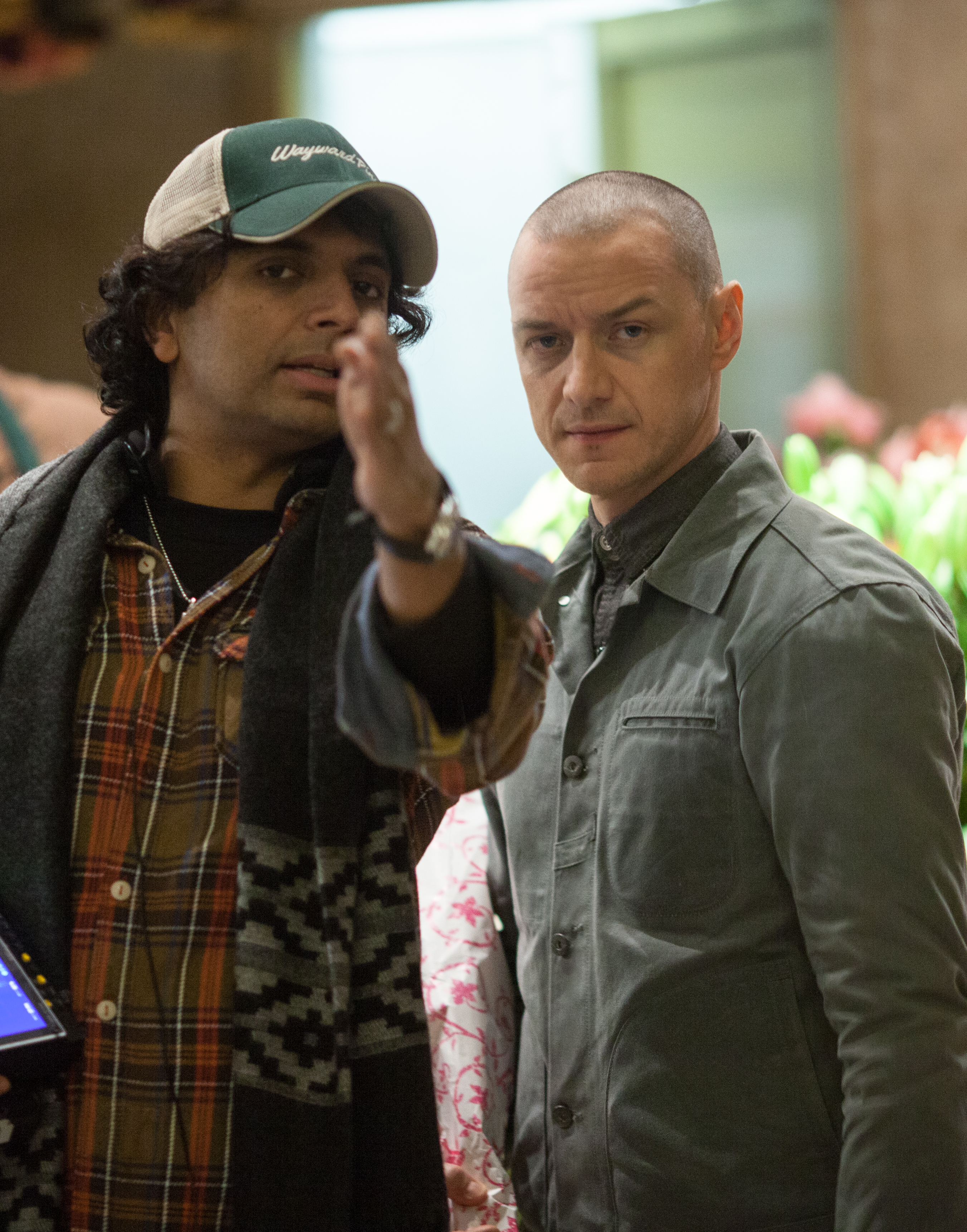 Shyamalan y McAvoy durante el rodaje de Split.