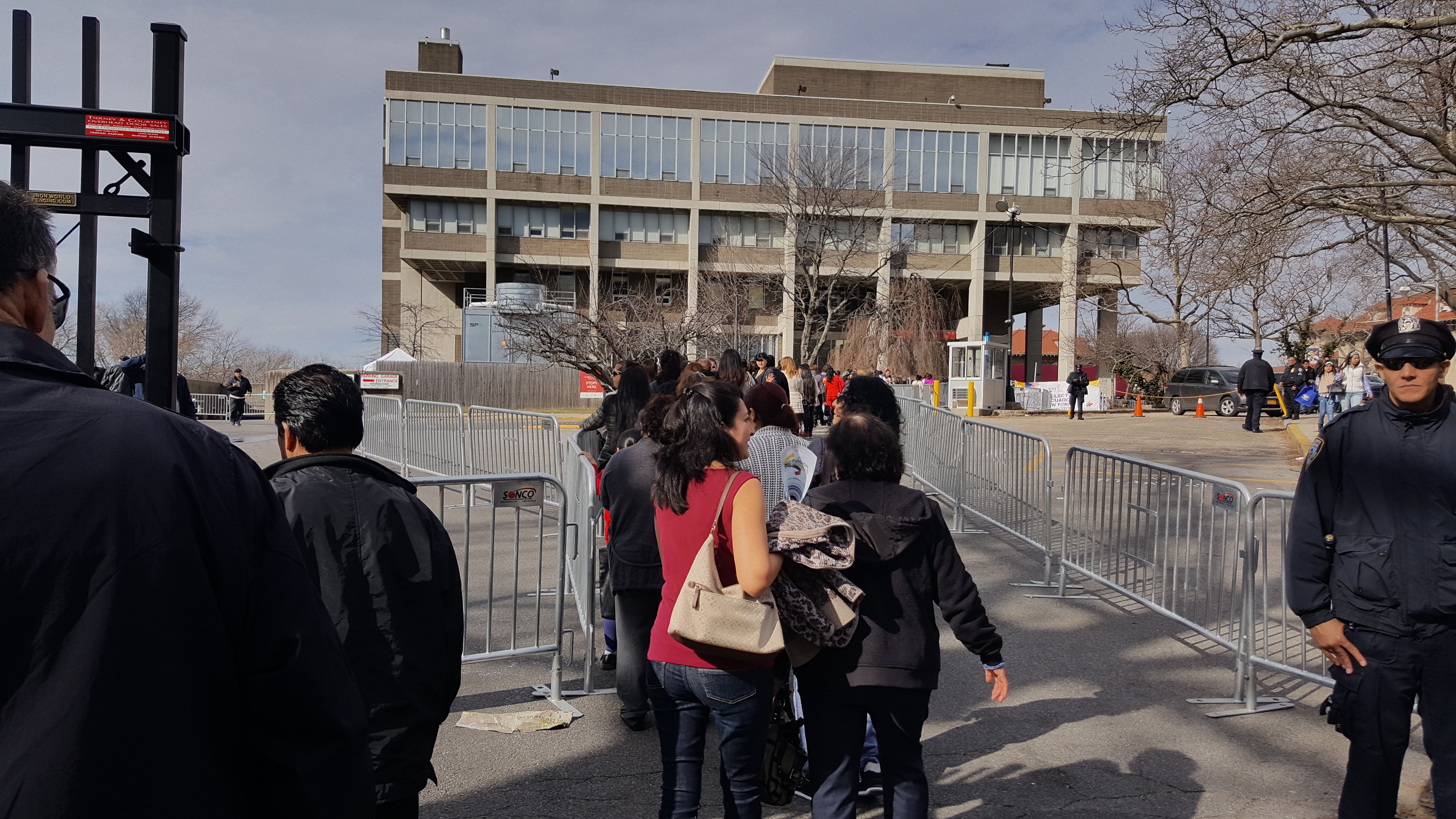 Líneas de votación en Queens College. 