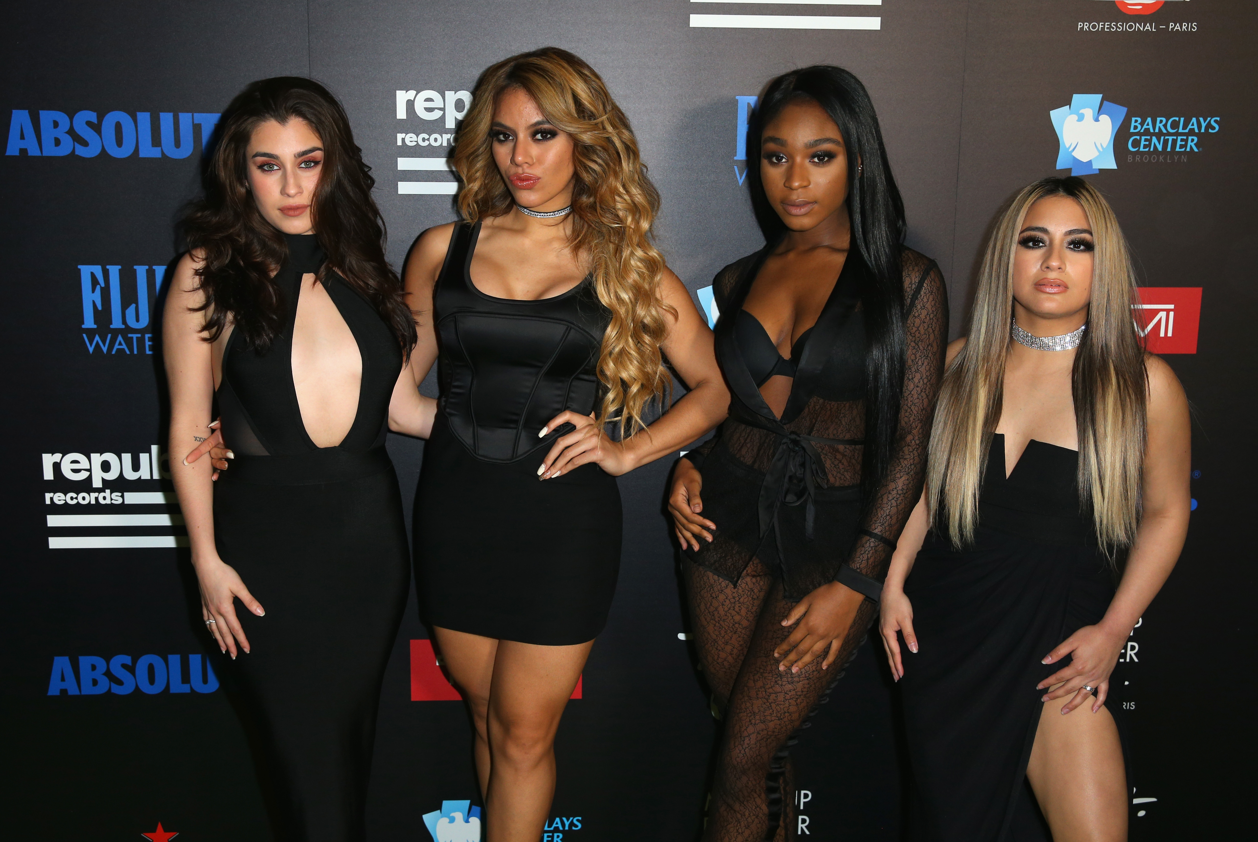 Lauren Jauregui, Dinah Jane, Normani Kordei y Ally Brooke, de Fifth Harmony. Joe Scarnici/Getty Images for FIJI Water