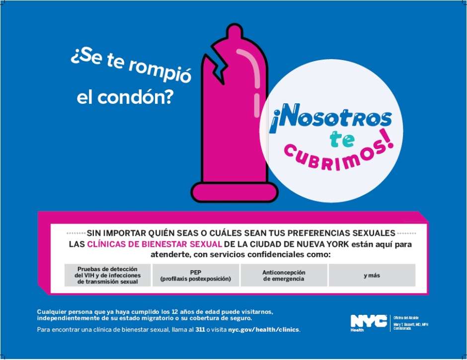 El Departamento de Salud lanzó la campaña publicitaria "¡Nosotros te cubrimos!" (We’ve Got You Covered, en inglés), que transmite un mensaje alegre, positivo y libre de prejuicios./DOHMH.