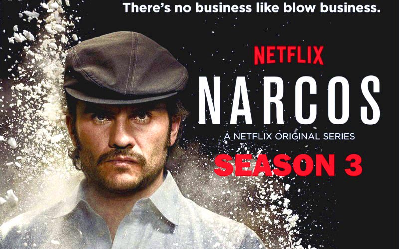 Cartel de la tercera temporada de Narcos.