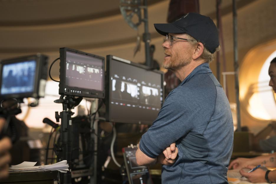 Ron Howard durante el rodaje de Solo: A Star Wars Story.