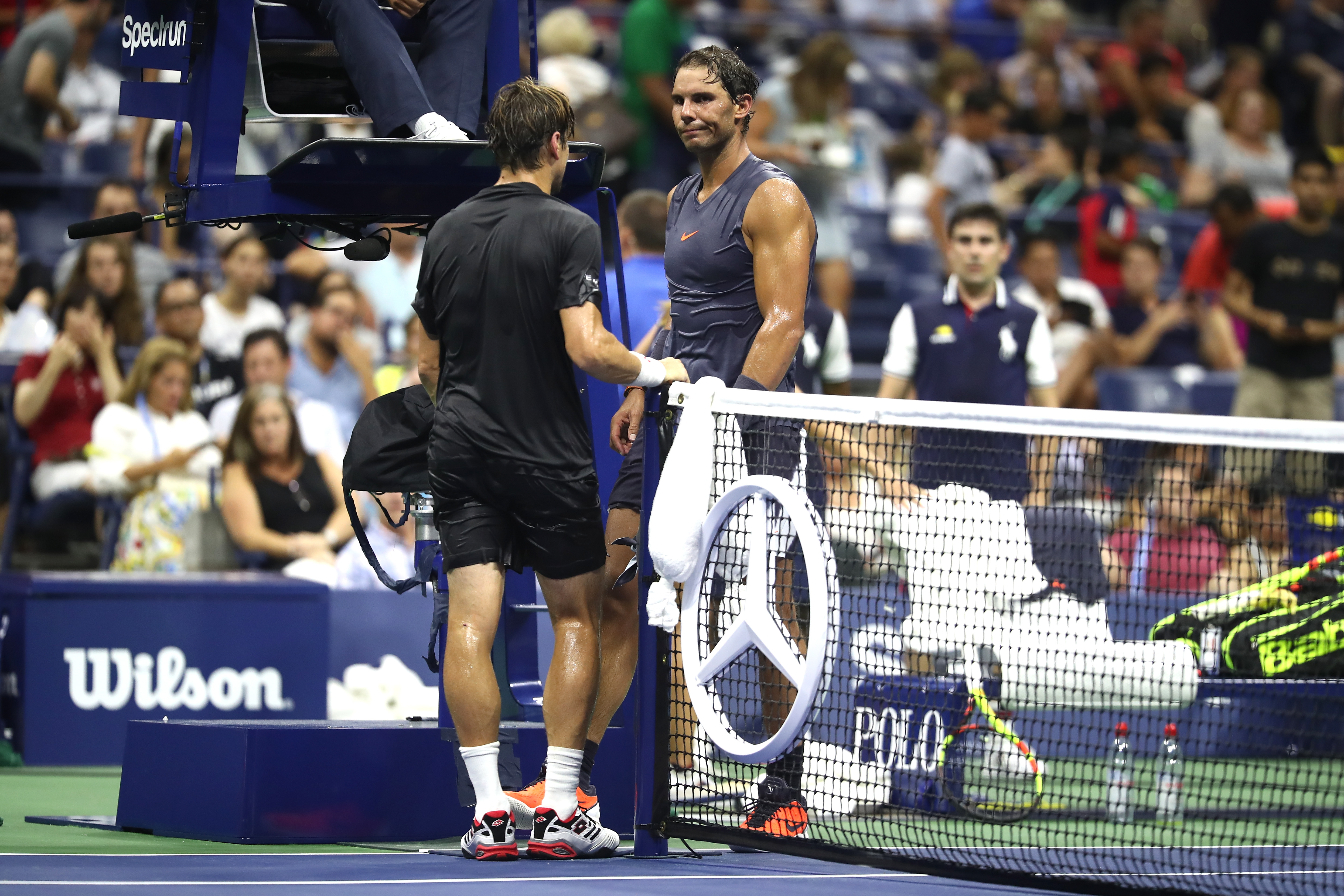 Nadal reacciona ante la retirada de su amigo Ferrer. / Foto: Getty Images