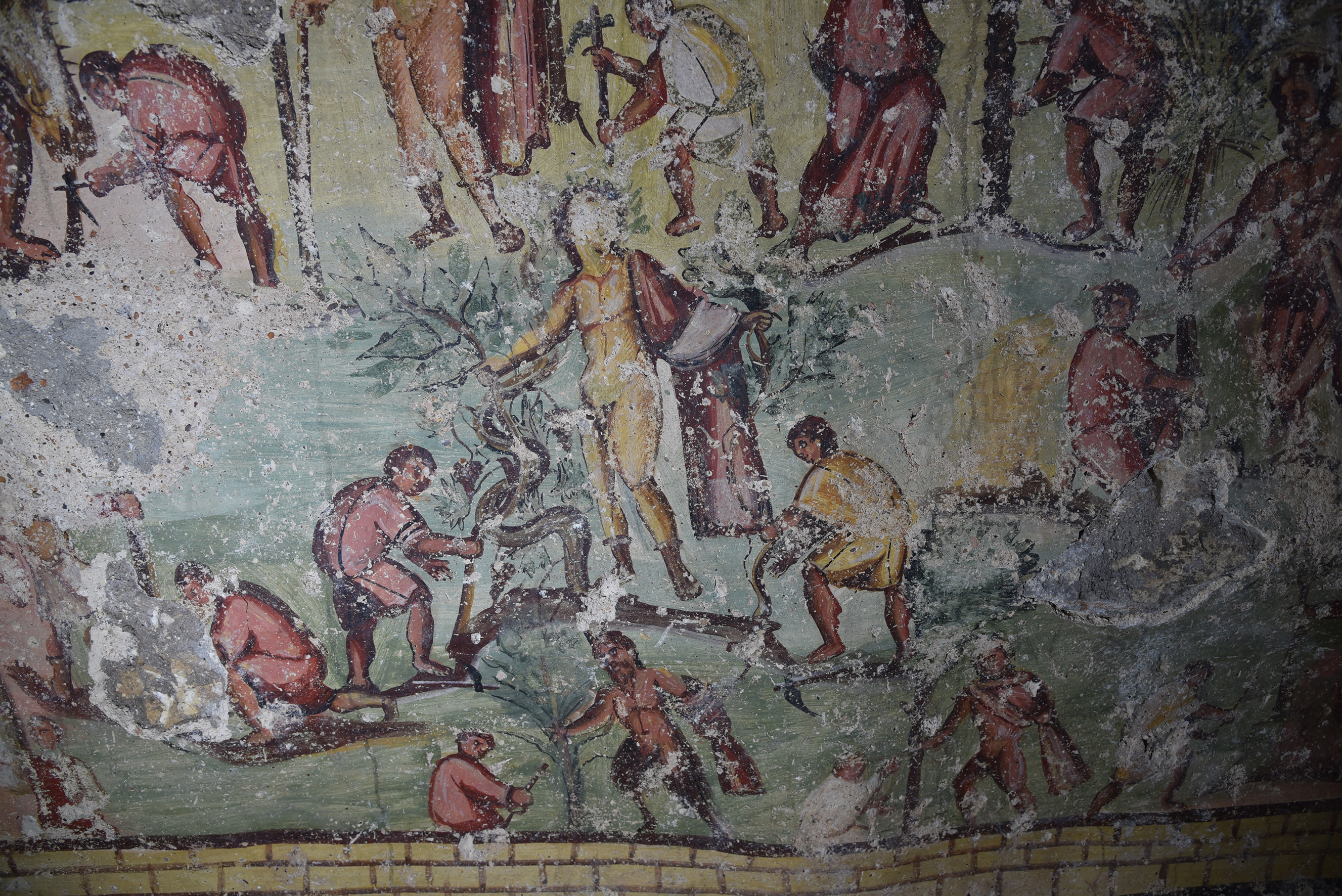 La limpieza del sitio de Capitolias con la ayuda de Dionisios y otros dioses. / Foto: Julien Aliquot, © CNRS HiSoMA