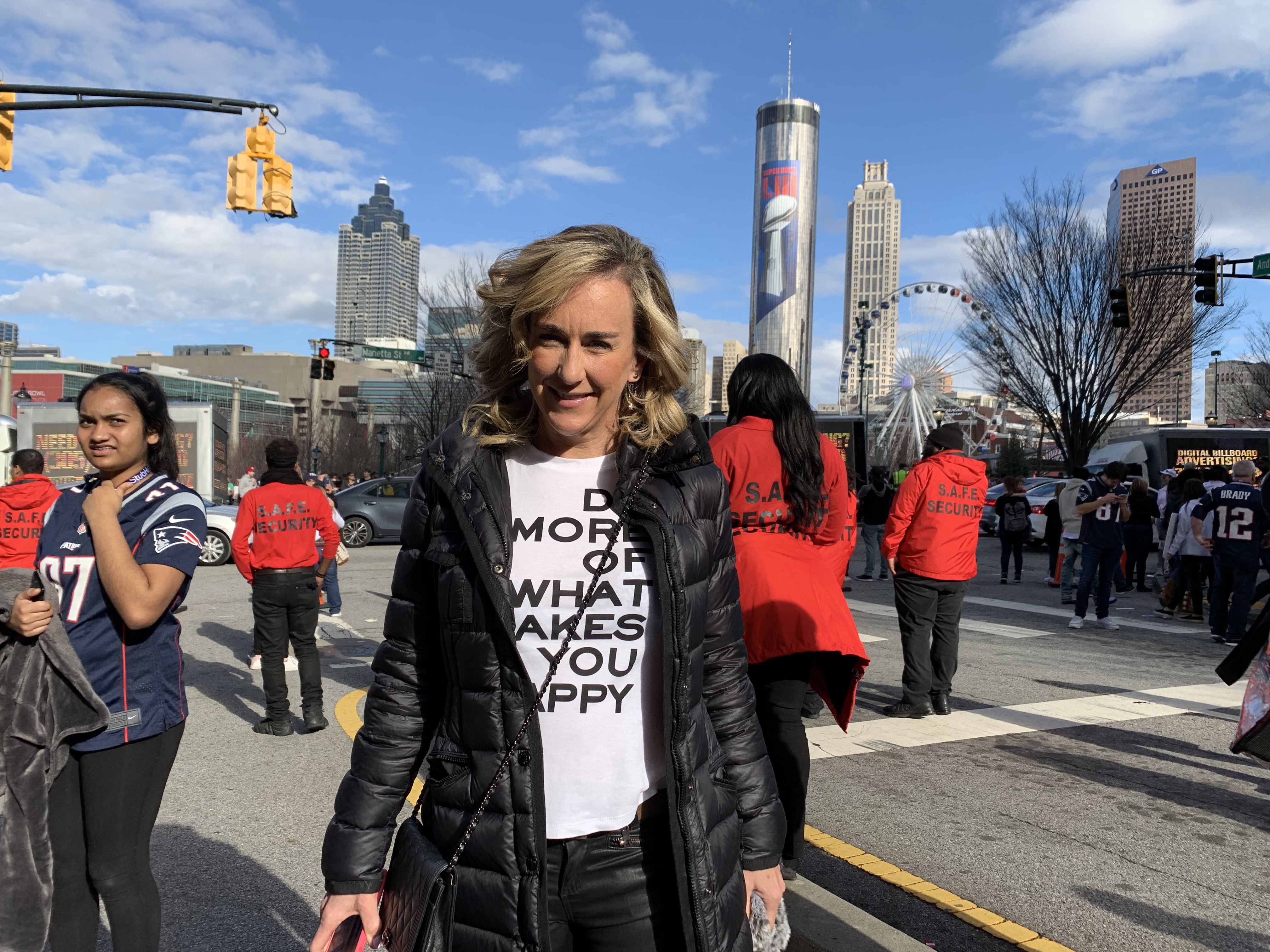 Tania llegó desde la Ciudad de México para el Super Bowl. / Foto: Impremedia