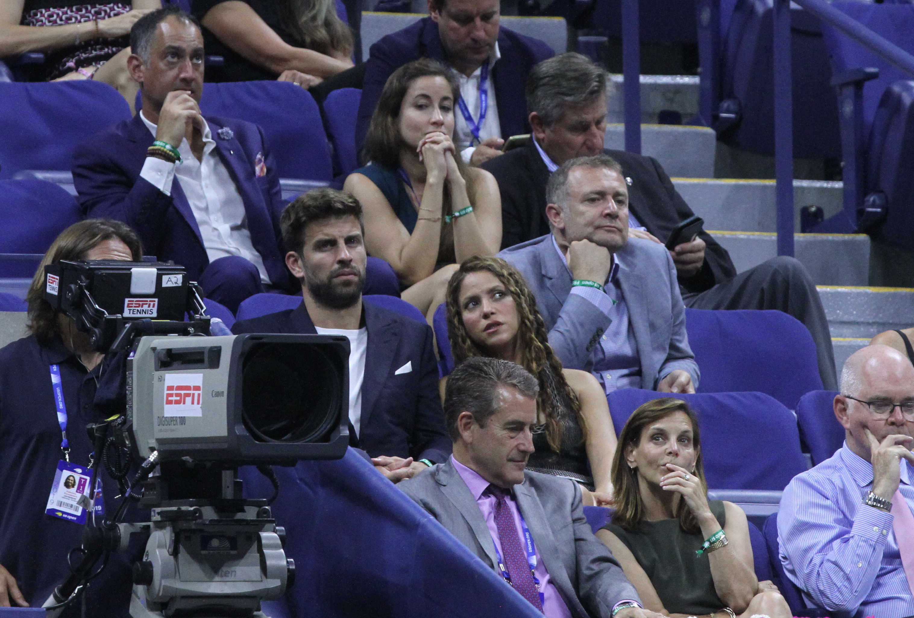 Piqué y Shakira en el palco presidencial. / Foto: Mariela Lombard, El Diario NY