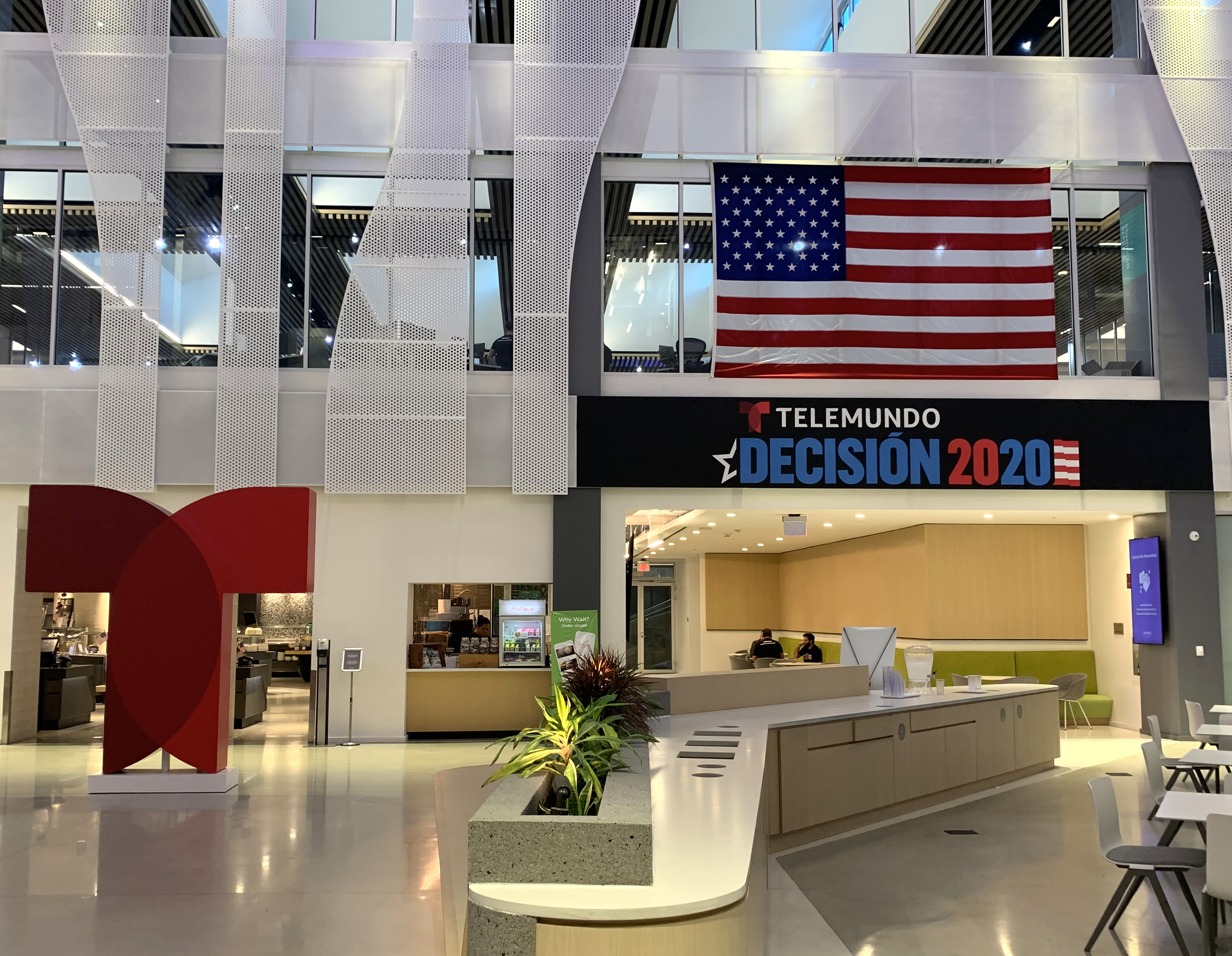 Lobby de Telemundo Center en Miami.