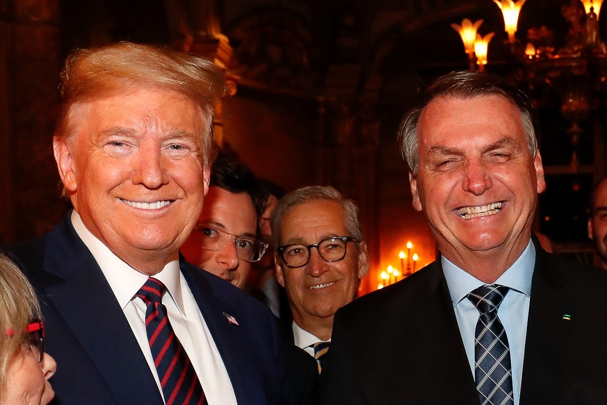 Trump y Bolsonaro el 7 de marzo en Mar-a-Lago, Palm Beach.