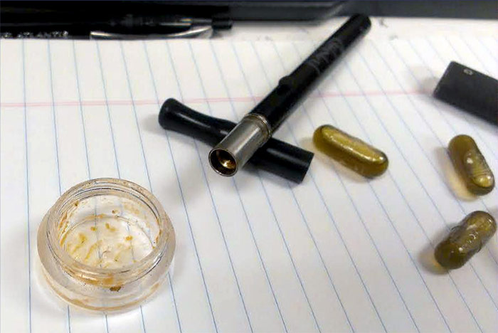 Concentrado de marihuana en cápsulas, para usar en vaporizadores. Foto: DEA