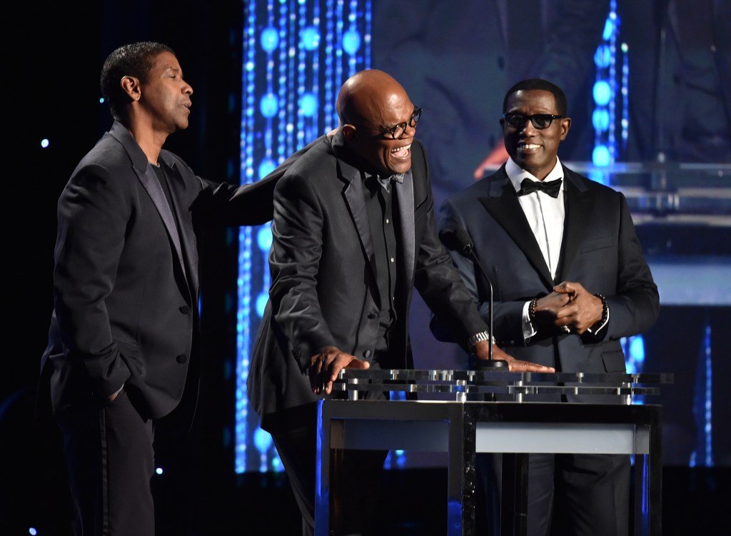 Denzel Washington, Samuel L. Jackson y Wesley Snipes presentaron el Oscar honorífico a Spike Lee.