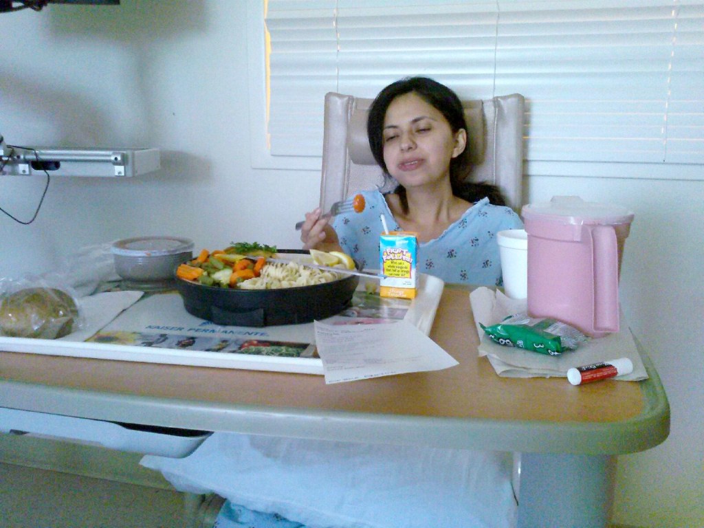 Foto suministrada por Lupita Guerero de los momentos en que estaba en el hospital. 