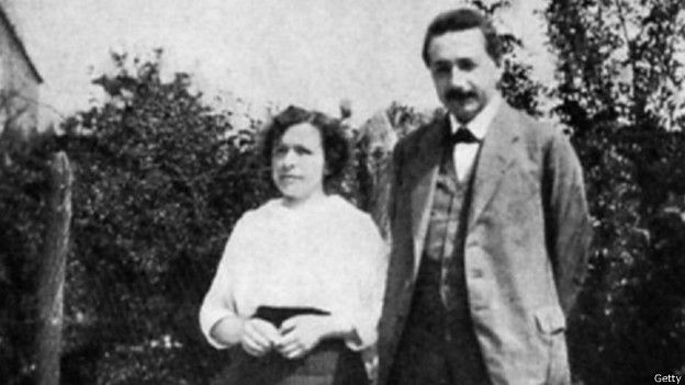 Albert Einstein y su primera esposa Mileva Maric. La pareja estuvo casada 16 años.