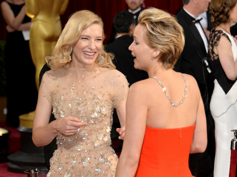 Cate Blanchett y Jennifer Lawrence 86th Oscars