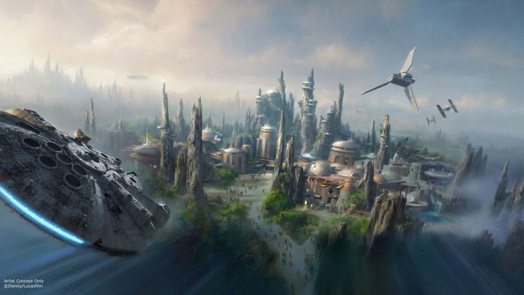 Diseño conceptual del área temática dedicada a 'Star Wars' en Disneyland cuya construcción dará inicio en breve.