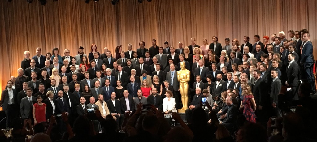 Todos los nominados presentes hoy en la comida de los Oscar en Beverly Hills.