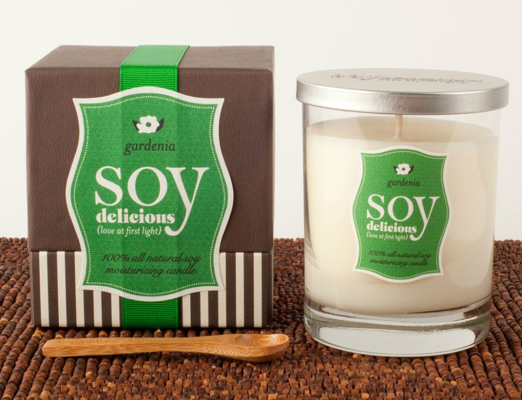 Una de las velas aromáticas de SoyDelicious.