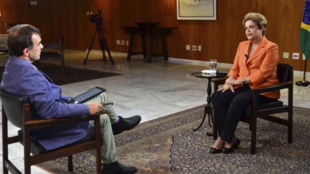 Dilma Rousseff dio una entrevista exclusiva a la BBC y dijo que es una "victima".
