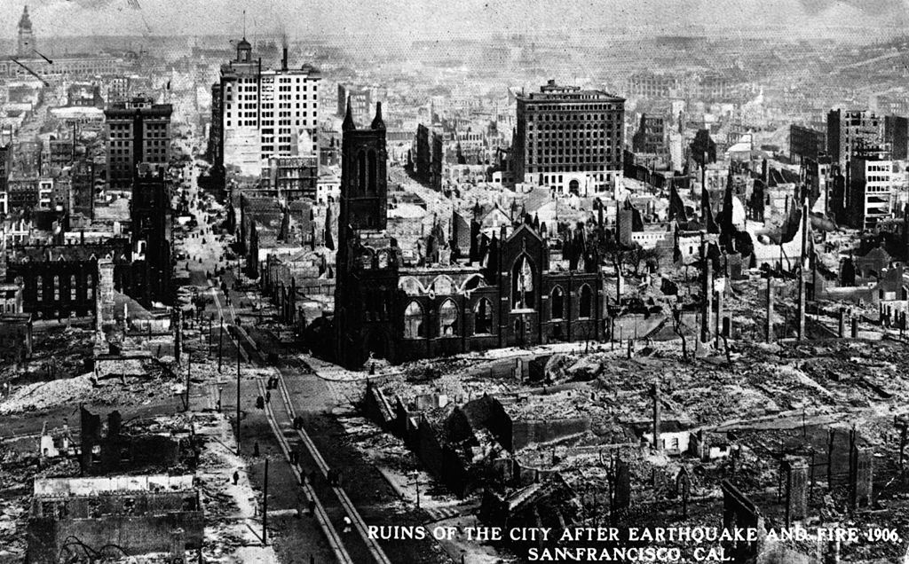 El devastador terremoto de 7,8 grados que destruyó gran parte de San Francisco en 1906, causó la muerte de más de 3 mil personas.