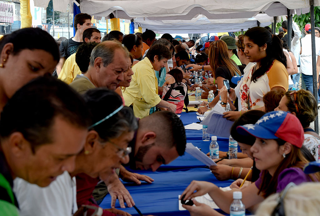 La convocatoria de la oposición en el primer proceso de recolección de firmas fue enorme.