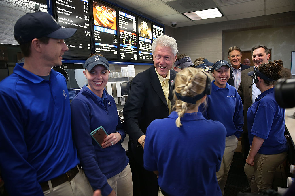 Bill Clinton Campaigns For Hillary In Indiana