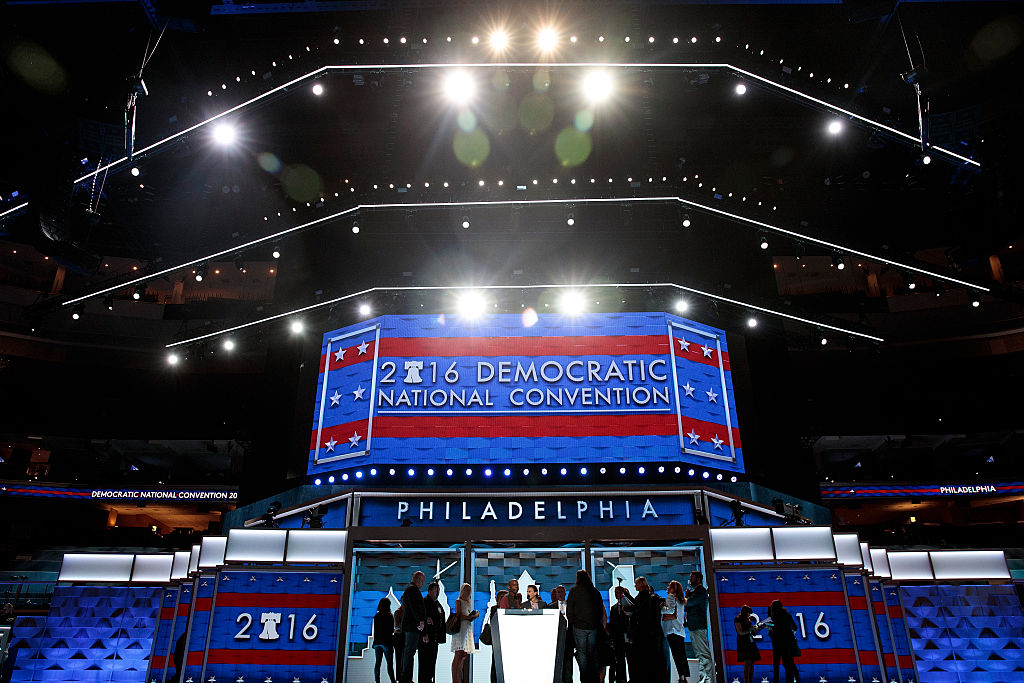 Escenario de la Convención Nacional Demócrata en Filadelfia.