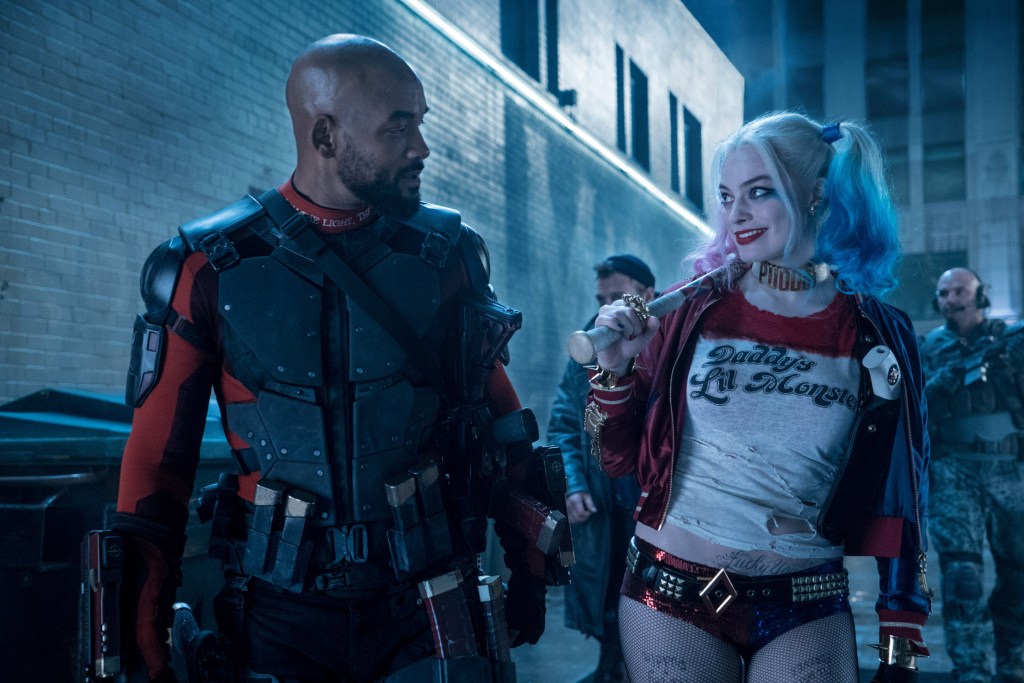 Will Smith y Margot Robbie en Suicide Squad.