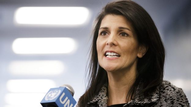 La embajadora de EE.UU. ante la ONU, Nikki Haley, expresó preocupación por las actividades de Irán.