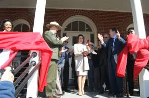 Nancy Pelosi, representante demócrata y líder de la minoría en la Cámara Baja, asistió a la inauguración en el Parque Presidio, espacio que ella ha apoyado durante años. (Fernando A. Torres / La Opinión de la Bahía)