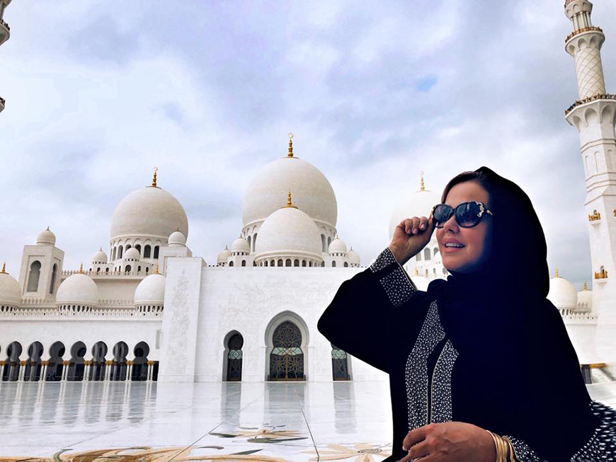 María Celeste Arrarás de vacaciones en Los Emiratos Árabes