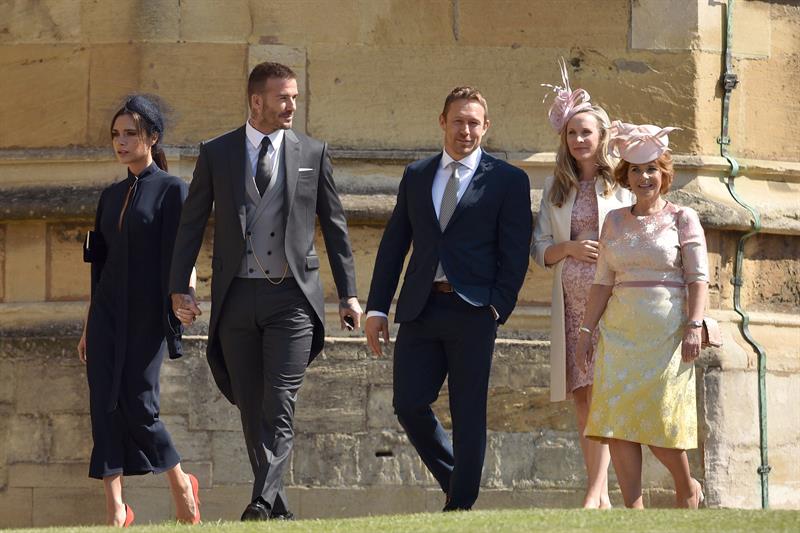 La presencia de David Beckham y Victoria causó revuelo en la Boda Real