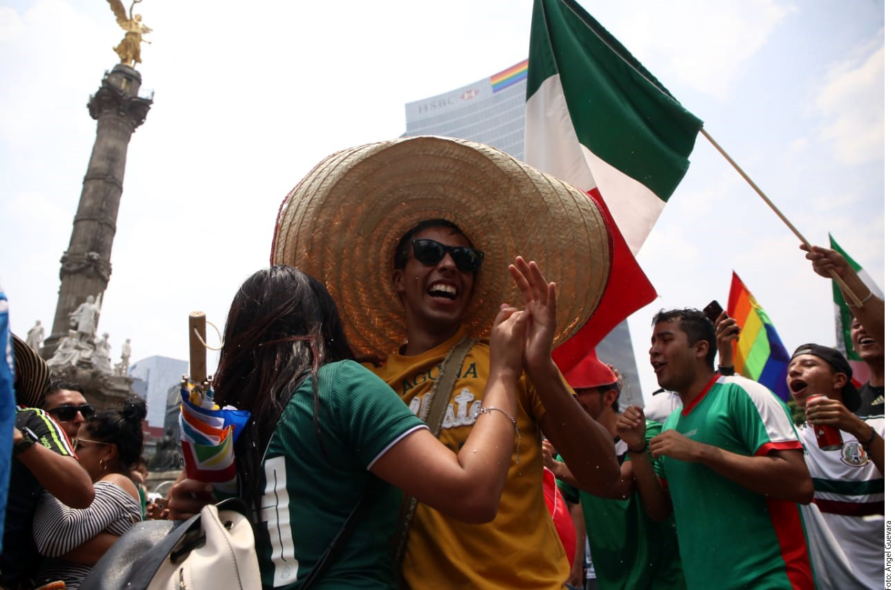 En el Ángel de la Independencia todo fue fiesta y celebración