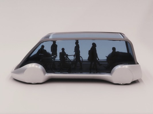 Estos son prototipos de los autos que llevan a personas en el sistema propuesto por The Boring Company. (@Boringcompany)