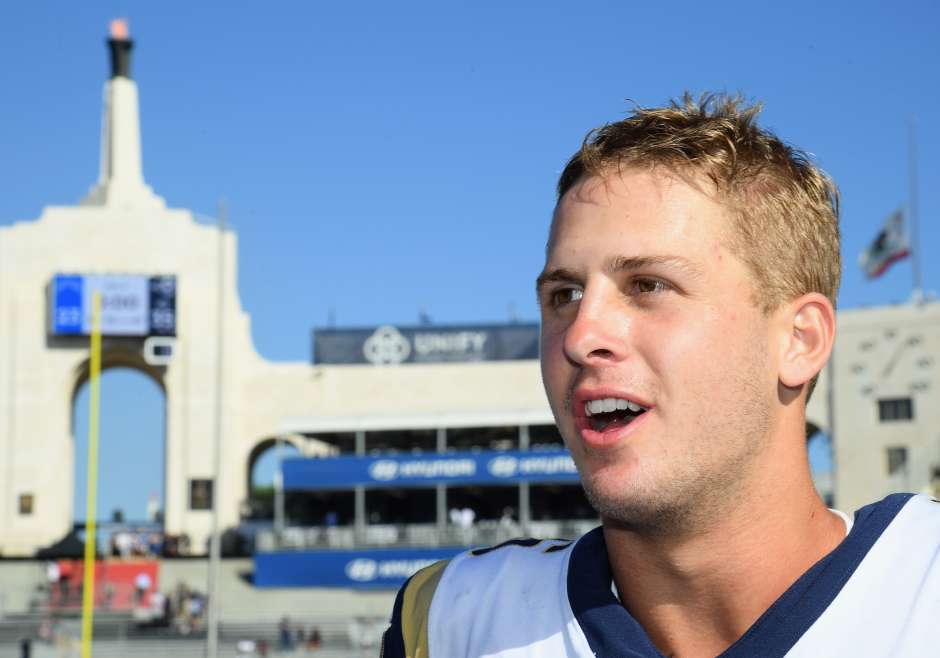 El quarterback de los Rams, Jared Goff, está jugando a un gran nivel. 