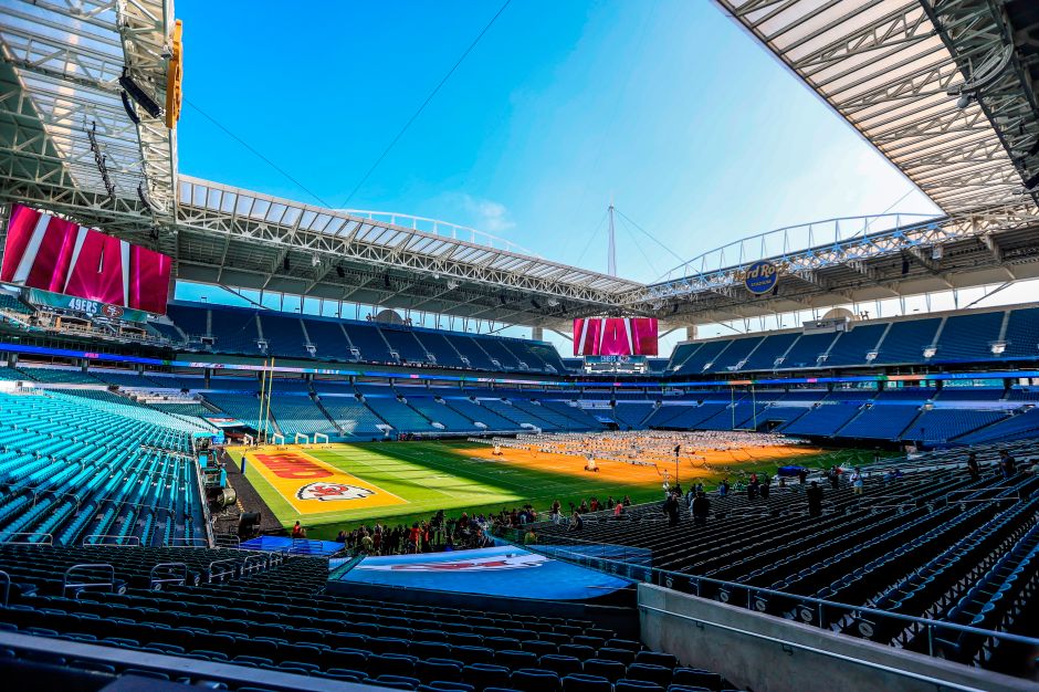 El Hard Rock Stadium de Miami, listo.El Hard Rock Stadium de Miami, listo.