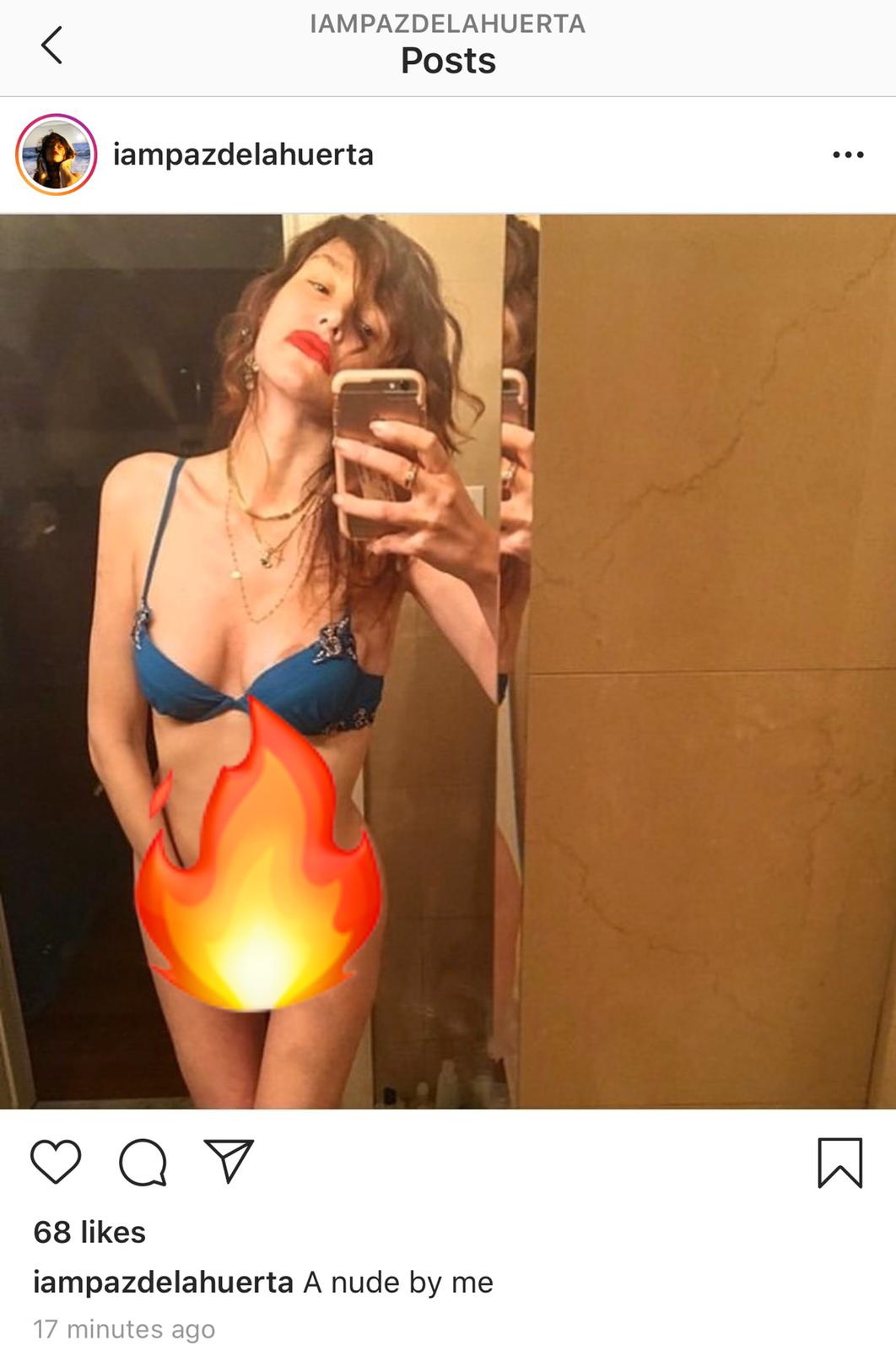 Captura de post de Instagram de @Iampazdelahuerta.