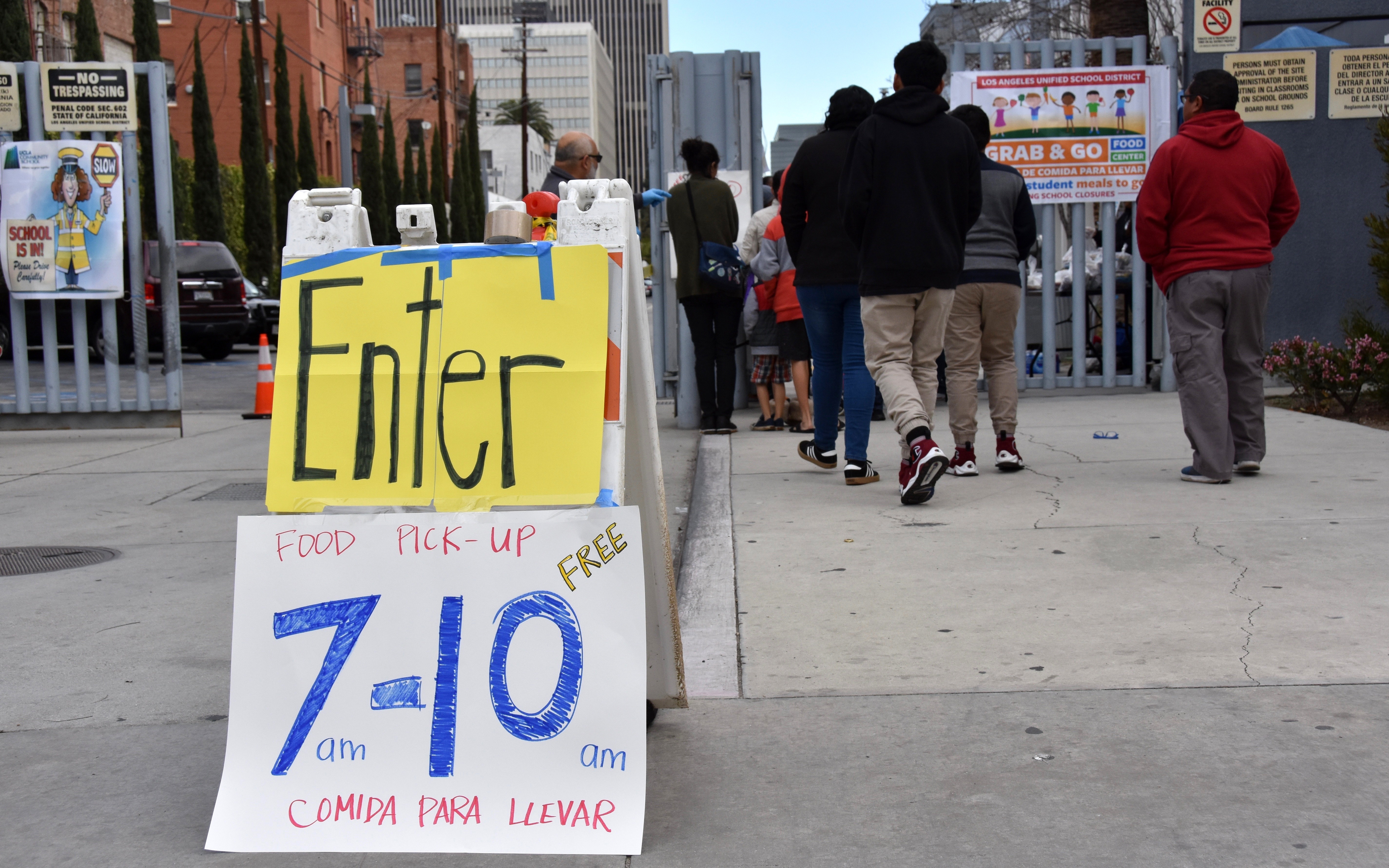 Comida para estudiantes en L.A.