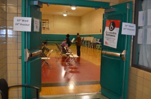 Uno de los precintos de votación en Chicago.